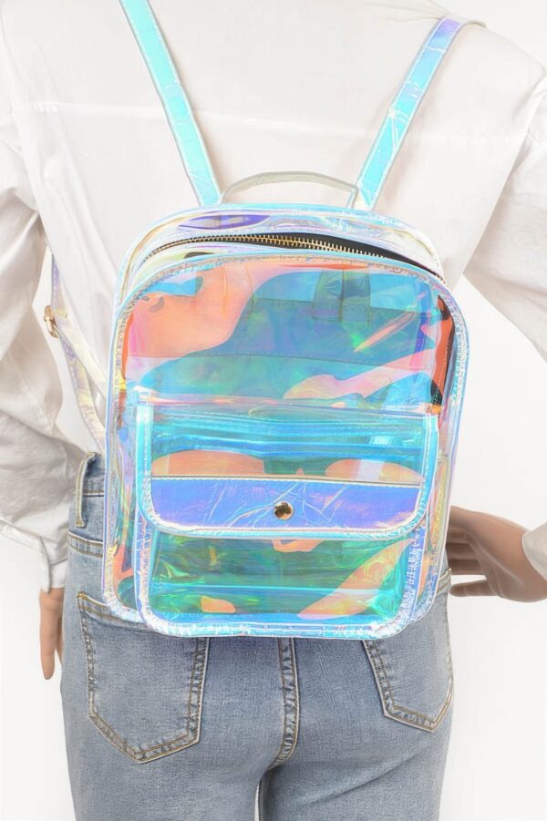 Hologram PVC Backpack – Structured Compact Silhouette