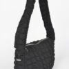 Embossed Cotton Shoulder Bag – Textured Soft Silhouette