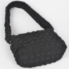 Embossed Cotton Shoulder Bag – Textured Soft Silhouette