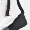 Embossed Cotton Shoulder Bag – Textured Soft Silhouette