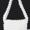 Embossed Cotton Shoulder Bag – Textured Soft Silhouette