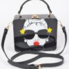Pop Star Acrylic Box Clutch – Mixed Metal Accents