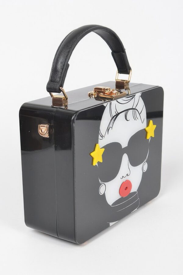 Pop Star Acrylic Box Clutch – Mixed Metal Accents