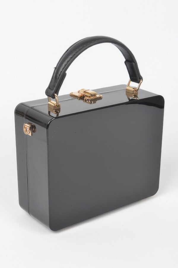 Pop Star Acrylic Box Clutch – Mixed Metal Accents