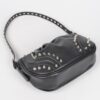 Faux Leather Stud Shoulder Bag – Structured Silhouette