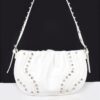 Faux Leather Stud Shoulder Bag – Structured Silhouette
