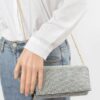 Rhinestone-Embellished Party Clutch – Structured PU