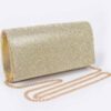 Rhinestone-Embellished Party Clutch – Structured PU