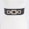Rhinestone Link Elastic Waist Belt – High-Shine