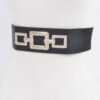 Rhinestone Link Elastic Waist Belt – High-Shine