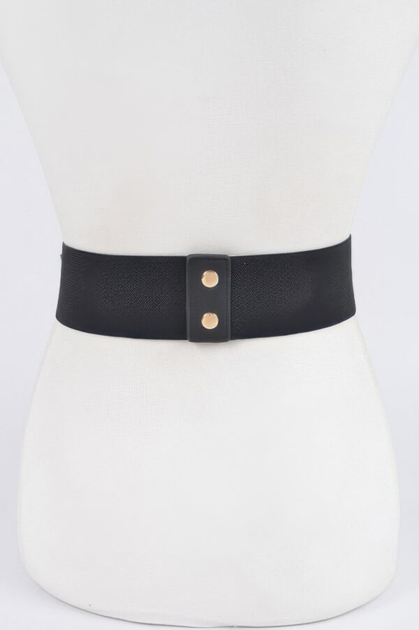 Rhinestone Link Elastic Waist Belt – High-Shine