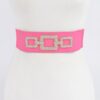 Rhinestone Link Elastic Waist Belt – High-Shine