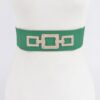 Plus Size Rhinestone-Link Elastic Waist Belt