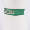 Plus Size Rhinestone-Link Elastic Waist Belt