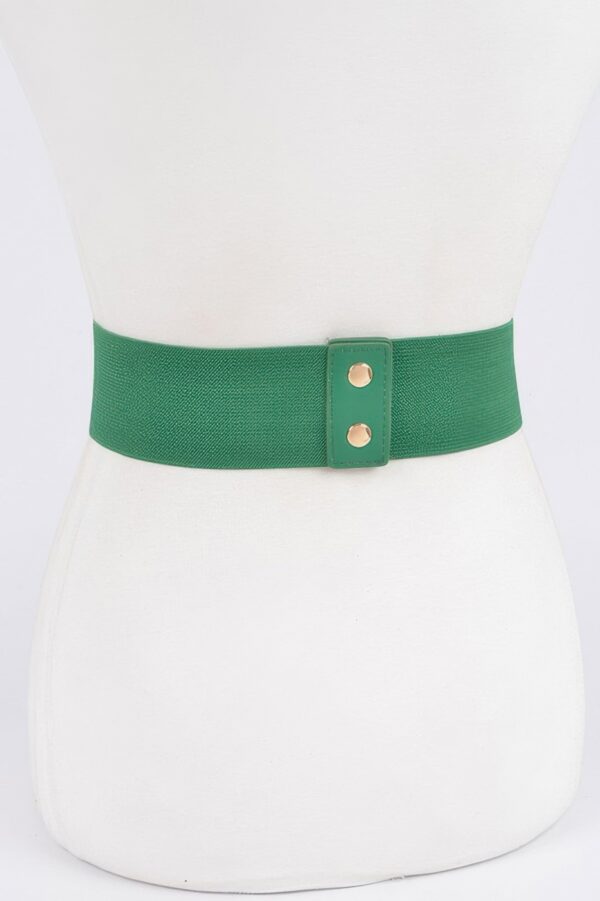 Plus Size Rhinestone-Link Elastic Waist Belt