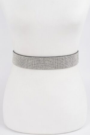 Plus-Size Rhinestone Waist Belt – Extended Length