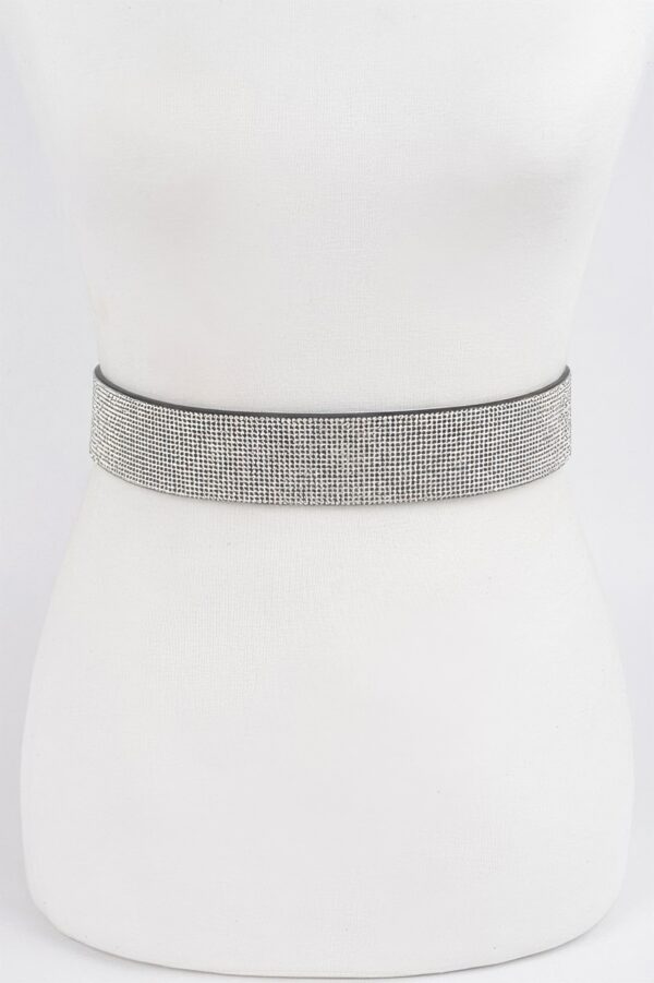 Plus-Size Rhinestone Waist Belt – Extended Length
