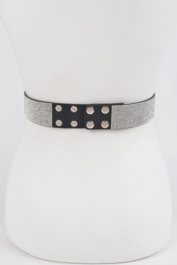 Plus-Size Rhinestone Waist Belt – Extended Length