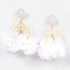 Bamboo Flower Earrings – Floral Silhouette