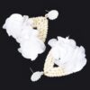 Bamboo Flower Earrings – Floral Silhouette