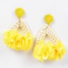 Bamboo Flower Earrings – Floral Silhouette