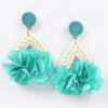 Bamboo Flower Earrings – Floral Silhouette