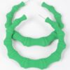 Color-Painted Bamboo-Shape Circular Earrings, 2.75in