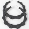 Color-Painted Bamboo-Shape Circular Earrings, 2.75in