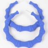 Color-Painted Bamboo-Shape Circular Earrings, 2.75in
