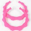 Color-Painted Bamboo-Shape Circular Earrings, 2.75in