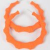 Color-Painted Bamboo-Shape Circular Earrings, 2.75in