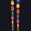 Dripping Stone Drop Earrings – Elongated Silhouette