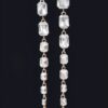 Dripping Stone Drop Earrings – Elongated Silhouette