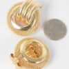 Polished Metal Stud Earrings – Structured Silhouette