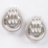 Polished Metal Stud Earrings – Structured Silhouette