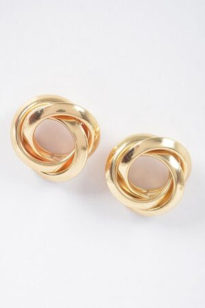 Metal Stud Earrings – Polished Compact Silhouette