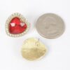 Heart-Shaped Stone Stud Earrings – Petite Sparkle