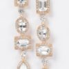 Multi-Shape Stone Drop Earrings – Vertical Silhouette