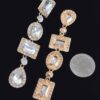 Multi-Shape Stone Drop Earrings – Vertical Silhouette