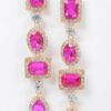 Multi-Shape Stone Drop Earrings – Vertical Silhouette