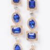Multi-Shape Stone Drop Earrings – Vertical Silhouette