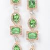Multi-Shape Stone Drop Earrings – Vertical Silhouette