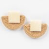 Half Moon Straw Earrings – Faux Straw Crescent