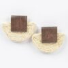 Half Moon Straw Earrings – Faux Straw Crescent