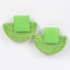 Half Moon Straw Earrings – Faux Straw Crescent