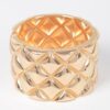 Metal Diagonal Cuff Bracelet – Sculptural Open Design