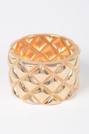 Metal Diagonal Cuff Bracelet – Sculptural Open Design