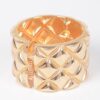 Metal Diagonal Cuff Bracelet – Sculptural Open Design