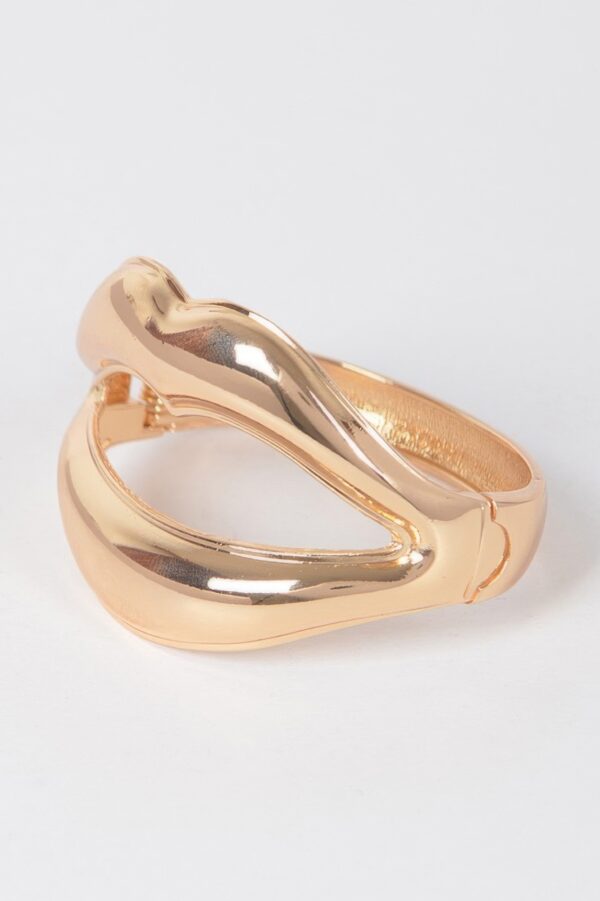 Polished Metal Cuff Bracelet – Open Slip-On
