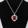 Crystal Heart Necklace – Polished Heart Pendant, 18-inch